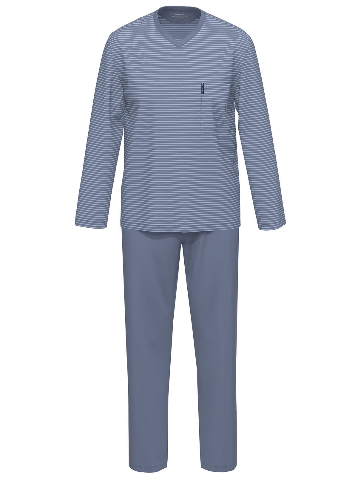 Ammann Pyjama Schlafanzug lang Men / Nightwear (Packung, 1 tlg) hohe Markenqualität