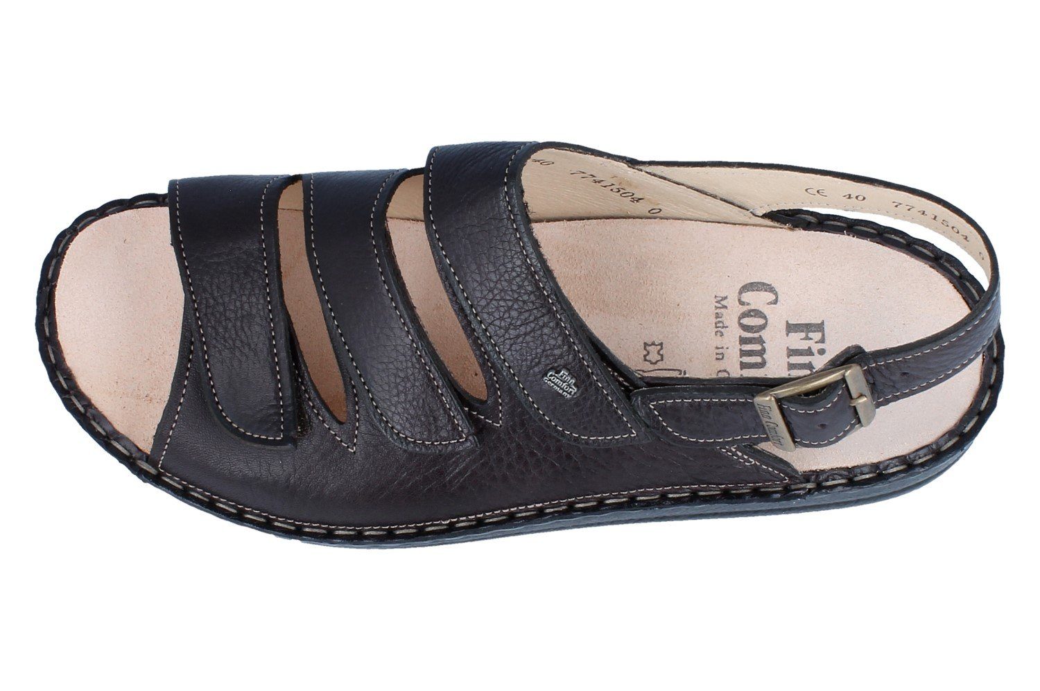 Finn Comfort FINN COMFORT Sylt Herren Sandale braun Glattleder - Größe: 46 Sandale Wechselfußbett