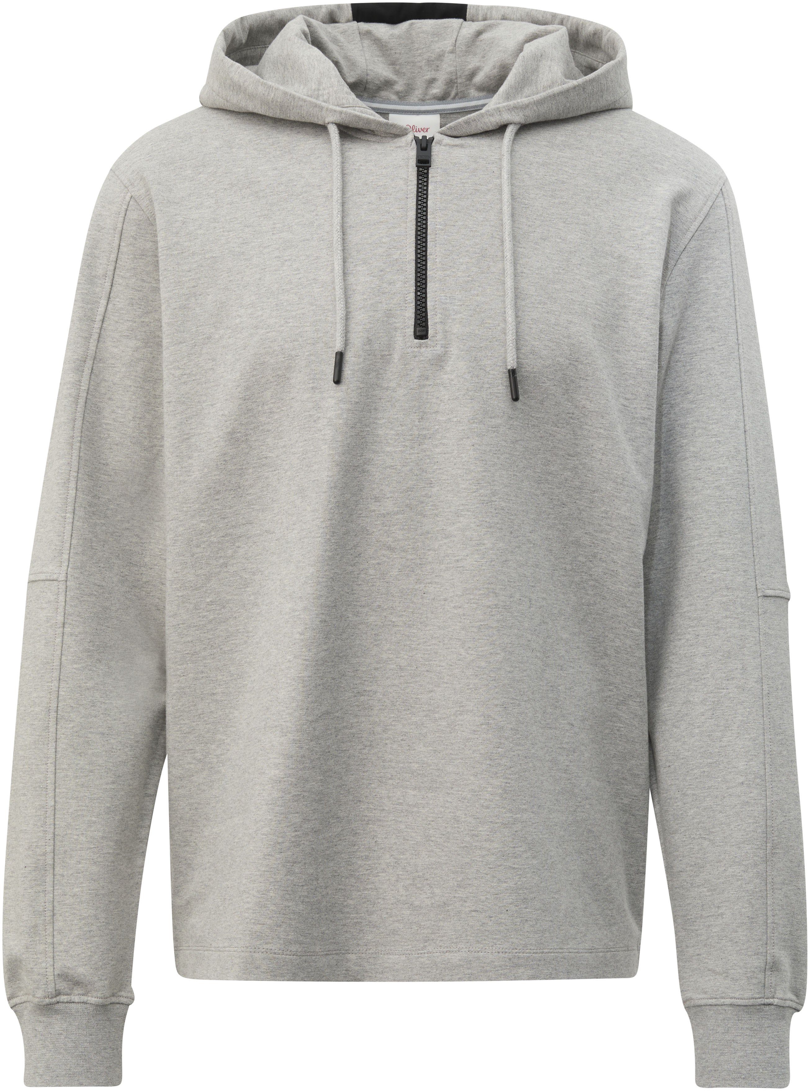 grey Kapuze mit melange Kapuzensweatshirt s.Oliver