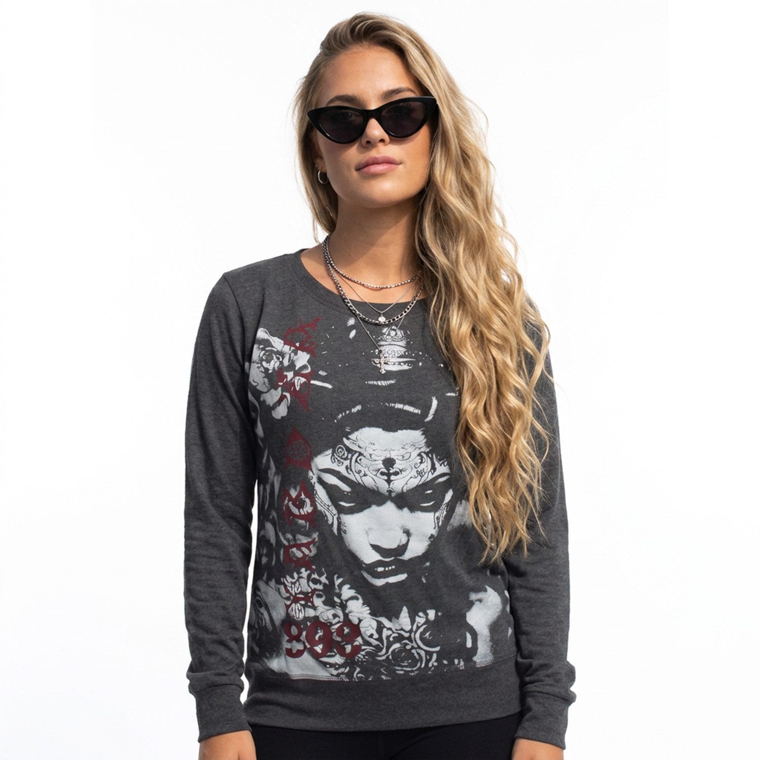 YAKUZA Langarmshirt Mystic im Boyfriend Look