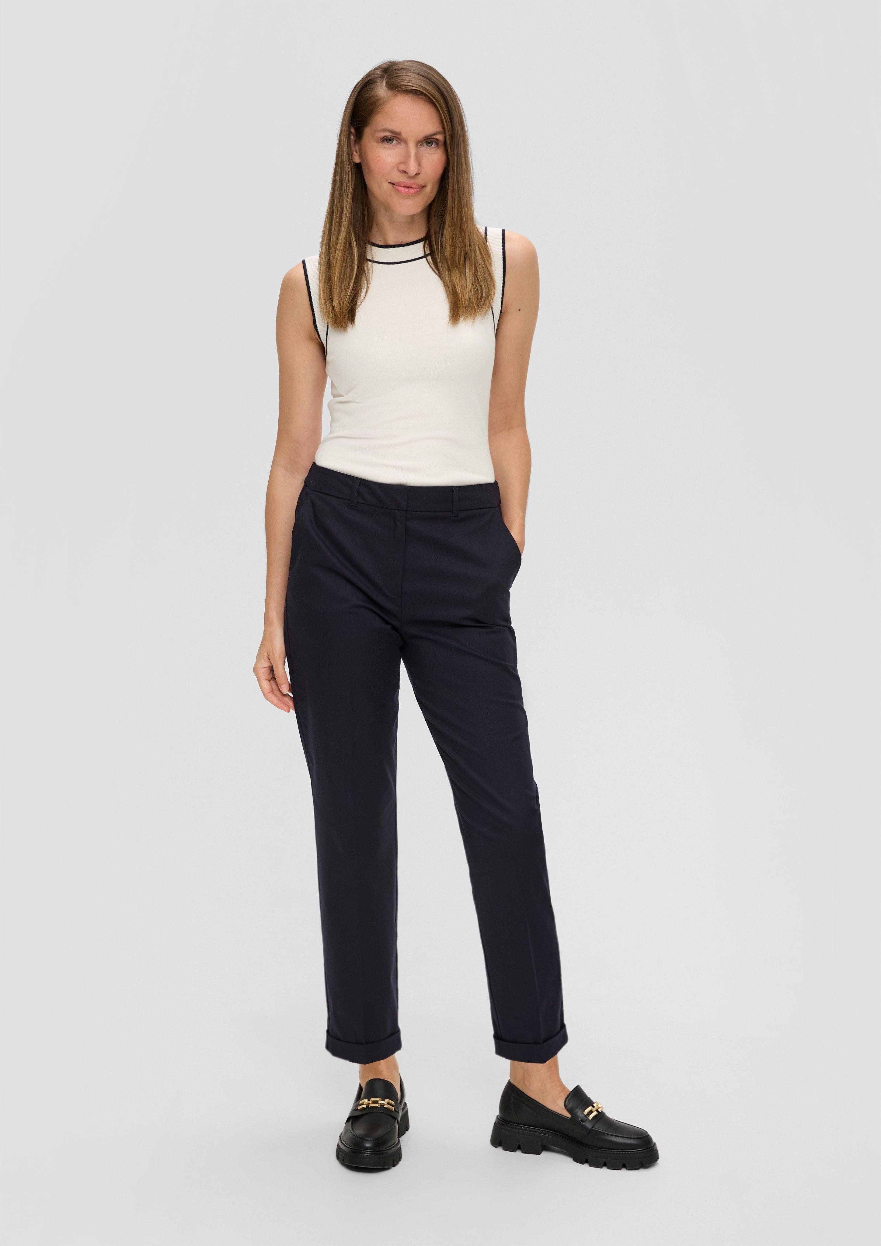 s.Oliver BLACK LABEL 7/8-Hose Tapered-Leg-Hose aus günstig online kaufen