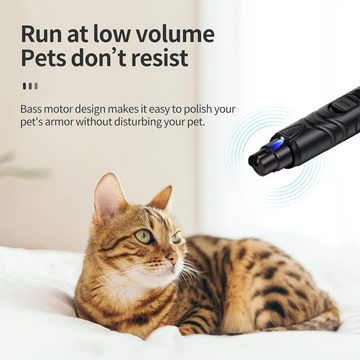 GOOLOO Hundeschermaschine Krallenschleifer mit LED, Elektrischer Krallenschleifer für Haustier, 2 Geschwindigkeiten,45 Dezibel Super Leise, Leistungsstarker, für Große Mittlere und Kleine Hunde und Katzen
