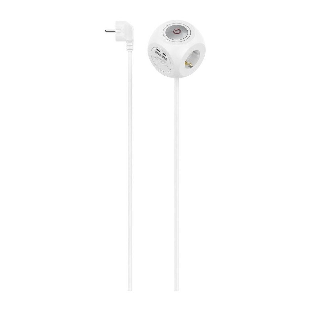 Hama Hama Steckdosenwürfel 3-fach mit Schalter - Stromverteiler Audio- & Video-Adapter Steckdosenwürfel