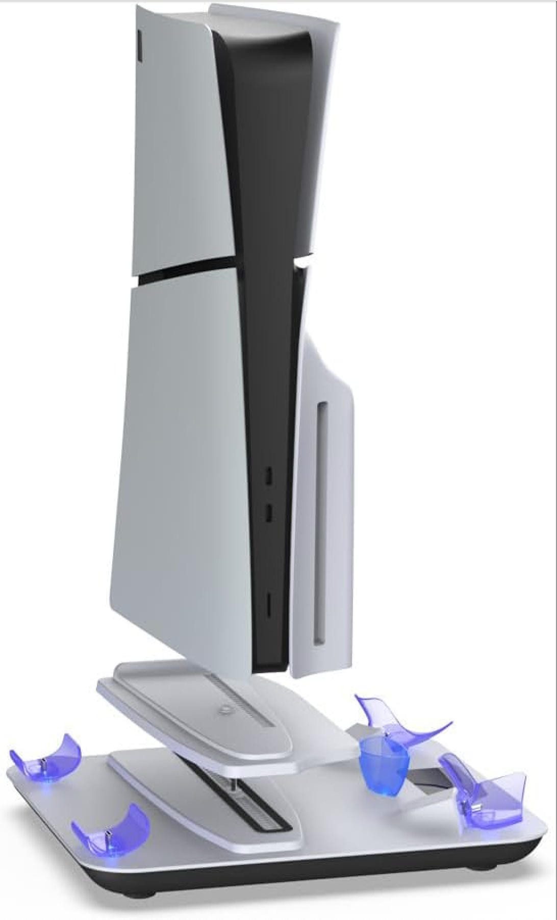 AURIVION PS5 Slim Kühlstation mit Ständer für PS5 & PSVR2 Controller Controller (Set, 1 St., Ladestation für PS5 Slim-Konsole)