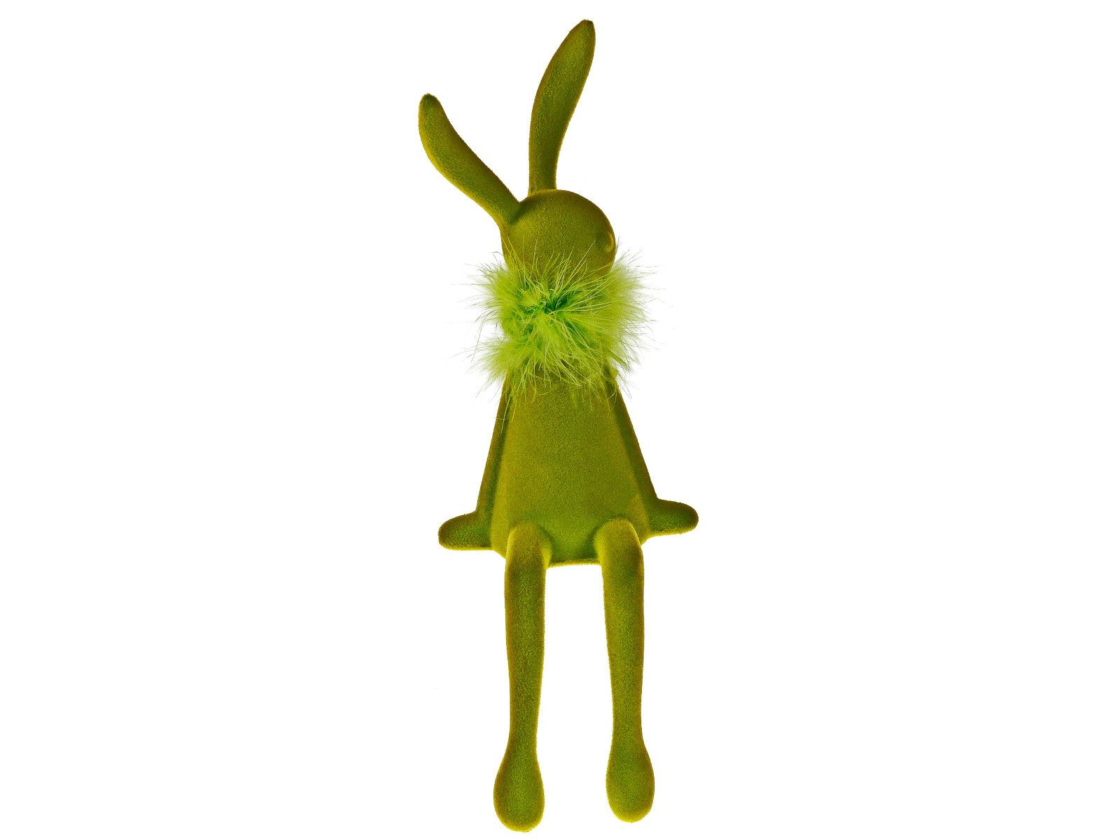 Werner Voß Dekofigur Voß Hase mit Federboa grün 12,5x12x35 cm