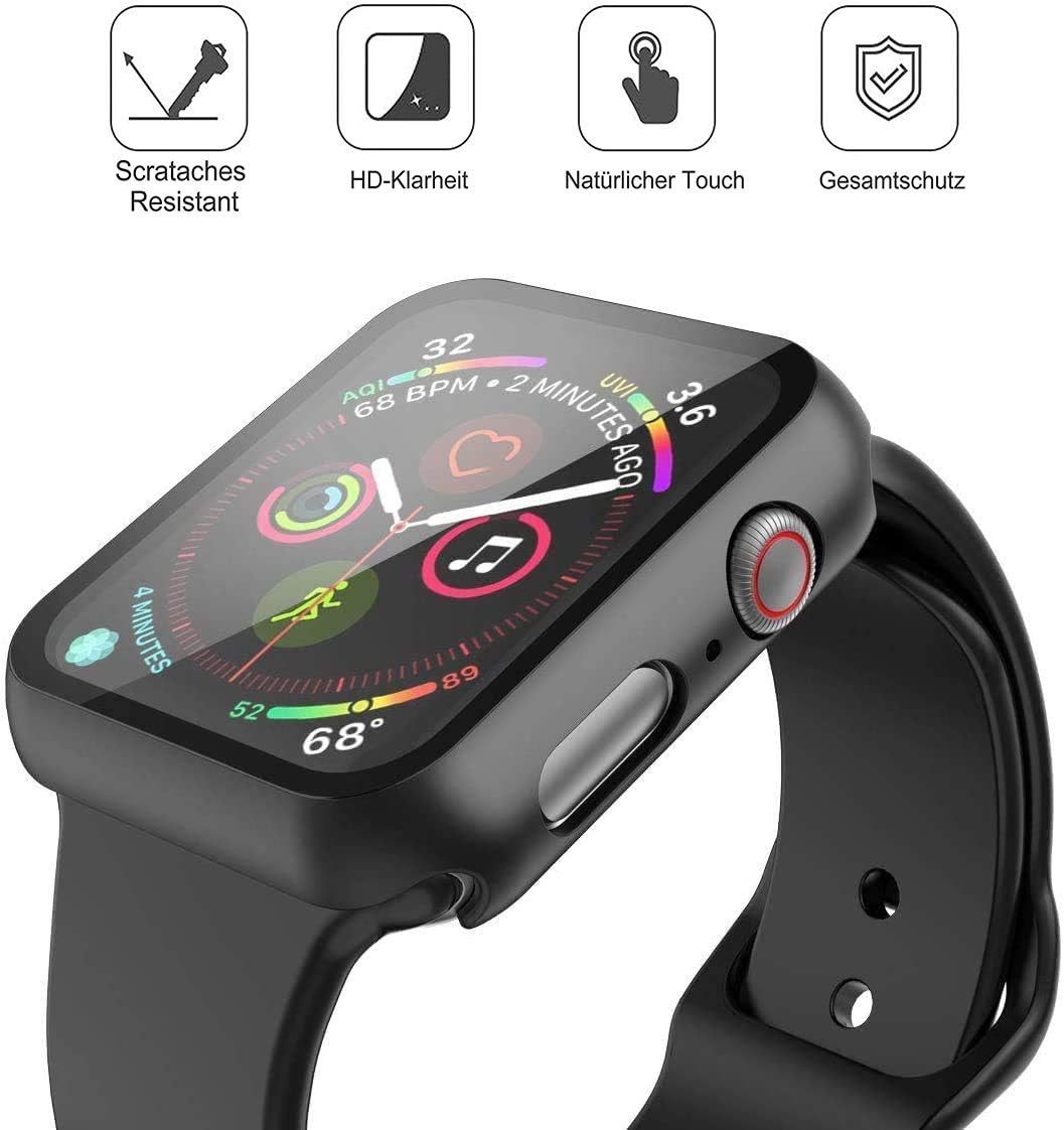 Baker Smartwatch-Hülle 2x Hülle für Apple Watch 1/2/3/4/5/6/7/8/9/SE/Ultra/Ultra2, (2 Pack) 38mm 40mm 41mm 42mm 44mm 45mm 49mm, i Watch Schutzhülle Case