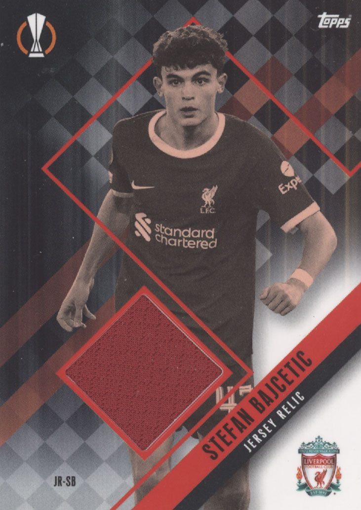 Topps Sammelkarte JR-SB - Stefan Bajetic - Player-Worn Jersey Relic - 2023/2024