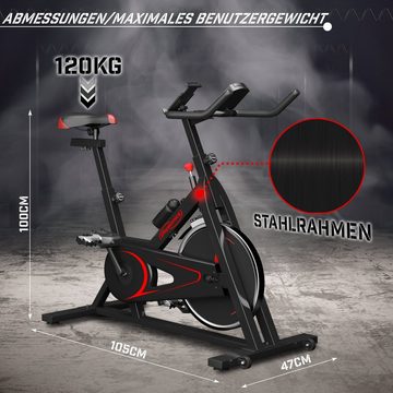 Physionics Heimtrainer Fahrrad Home Indoor Cycling Trimmrad Speedbike, Stahlrahmen