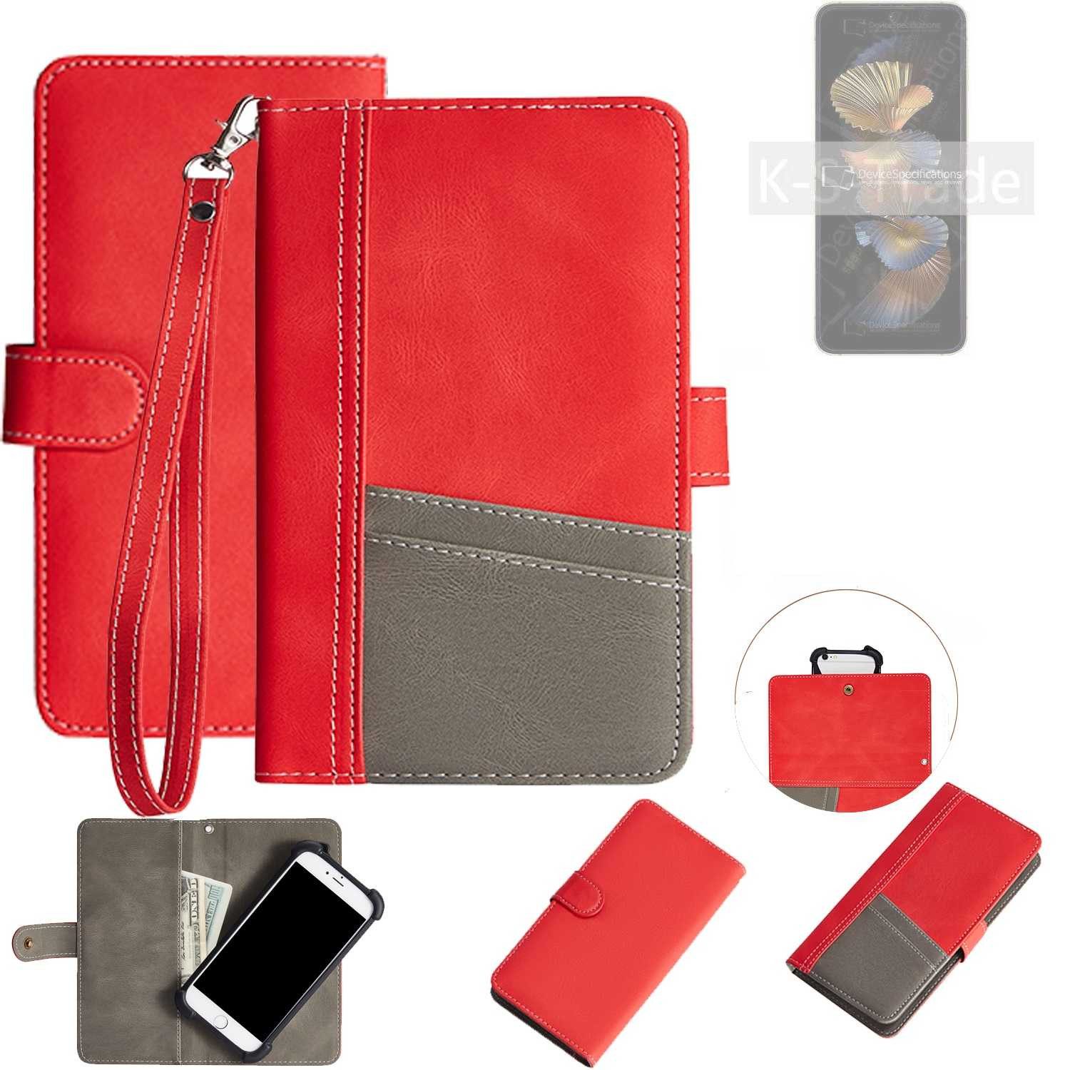 K-S-Trade Handyhülle für Samsung W25 Flip, Handy Schutzhülle Hülle Portemonnee Brieftasche Klapphülle
