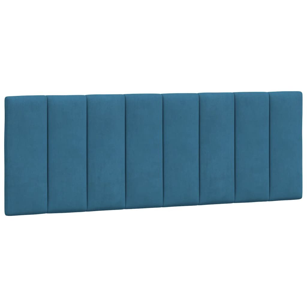 vidaXL Kopfteil, Bett Kopfteil-Kissen Blau 120 cm Samt