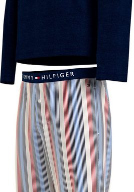 Tommy Hilfiger Underwear Pyjama LS PANT WOVEN SET PRINT (Set, 2 tlg., 2er) mit Logobund