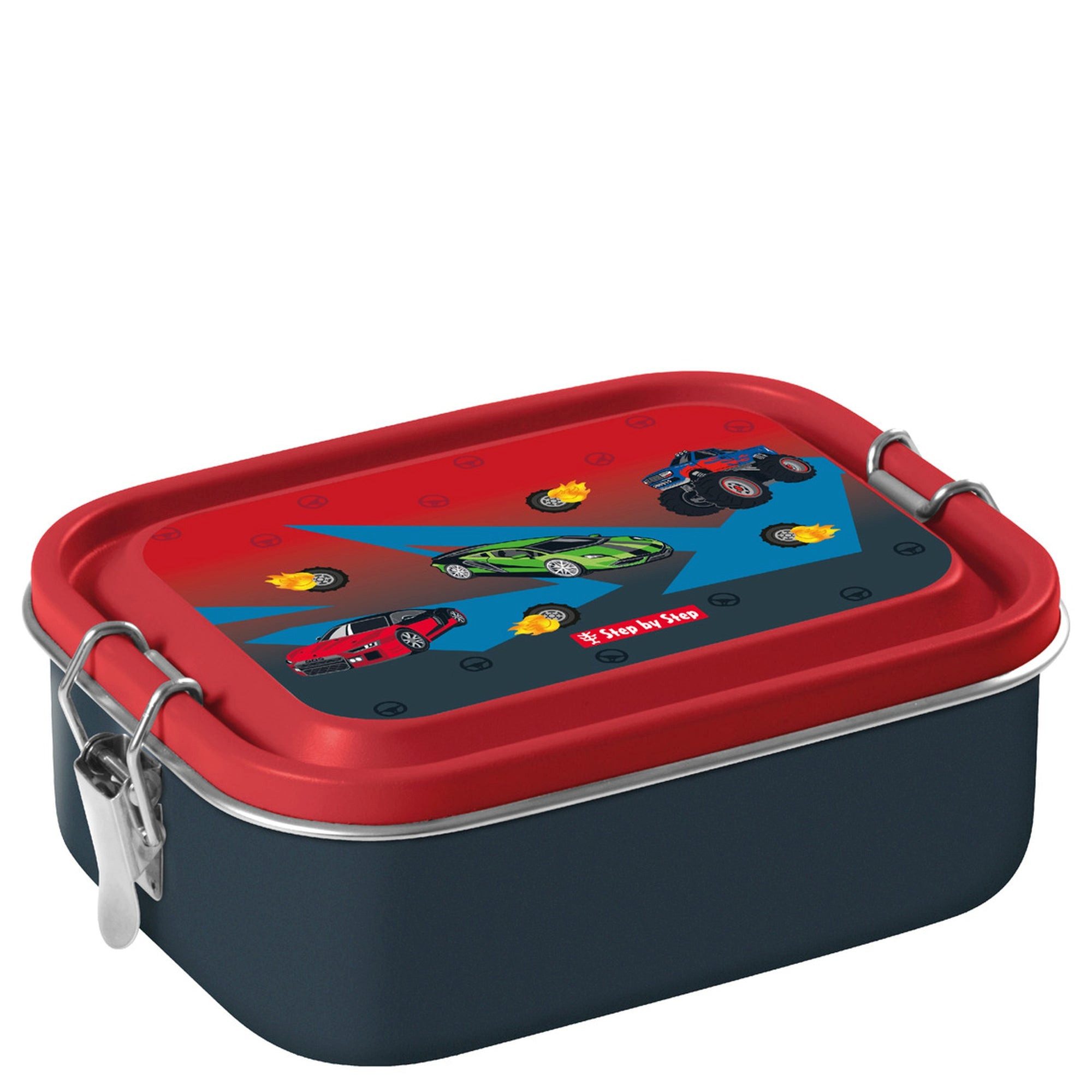 Step by Step Schulranzen Zubehör Edelstahl - Lunchbox 17 cm (Car)
