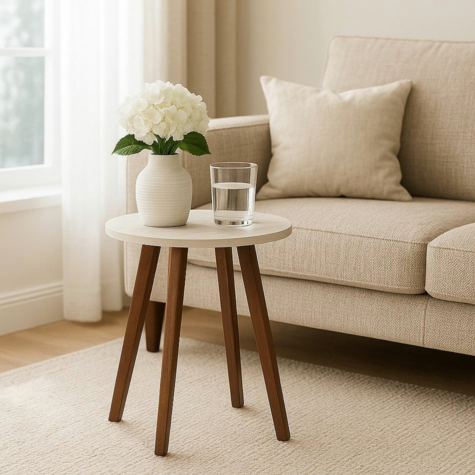 Koopman Beistelltisch Sofatisch Couchtisch Kaffeetisch 38x35cm Vierbeiner ( günstig online kaufen