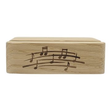 Musikboutique Handy-Halterung, (1-tlg., aus Holz (Eiche) mit Notenlinien)