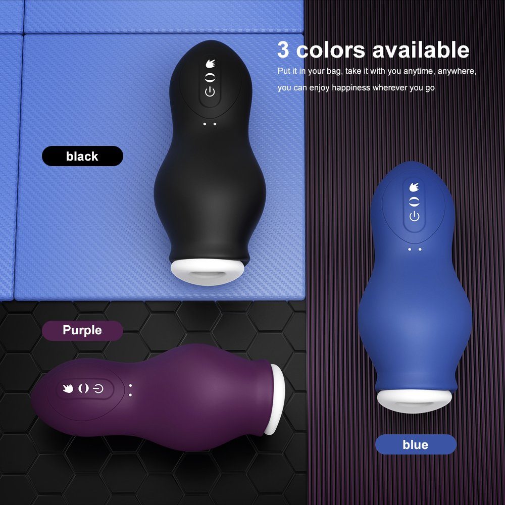 3D Penis Stimulator Taschenmuschi Masturbator 7 Saug/Rotationsmodi, Masturbator Blau autolock mit Automatischer Pussy Sexspielzeug Elektrischer