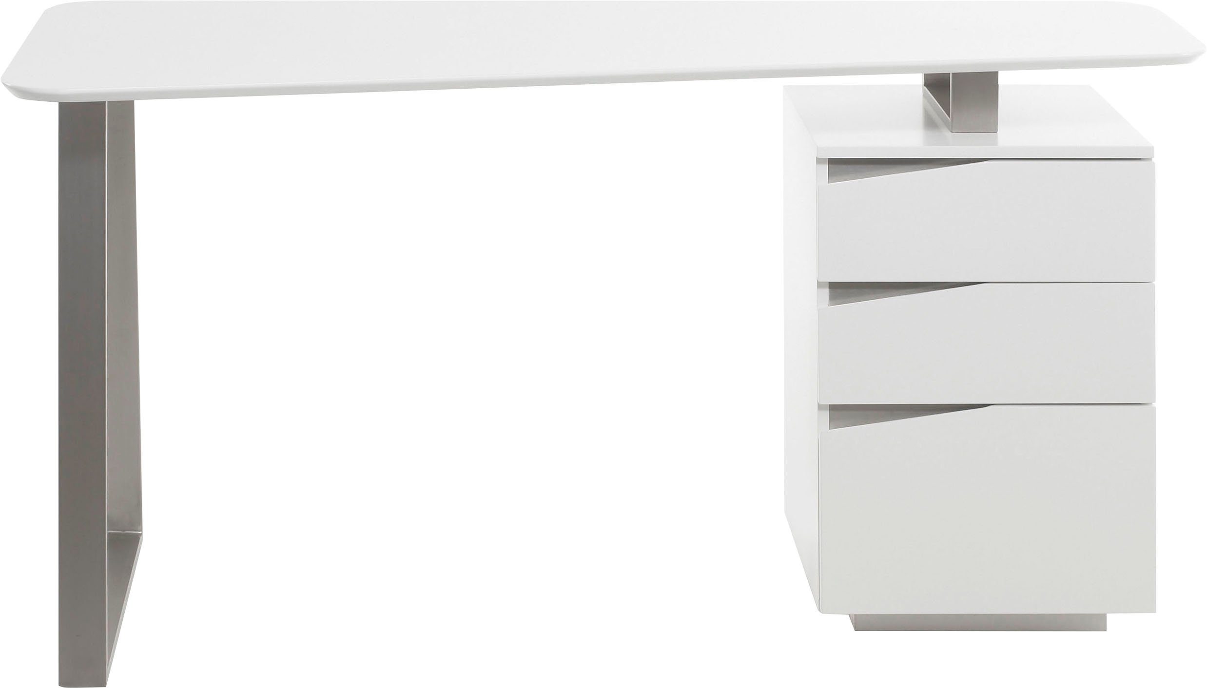 MCA furniture Schreibtisch Tori, weiß matt lackiert, mit 3 Schubladen, Breite  150 cm
