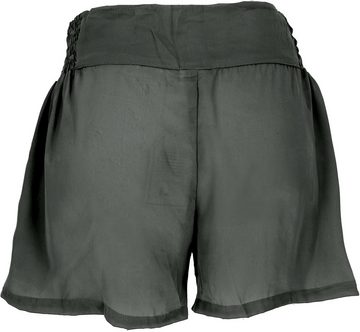 Guru-Shop Hose & Shorts Leichte Pantys, seidig glänzende Shorts - grau alternative Bekleidung