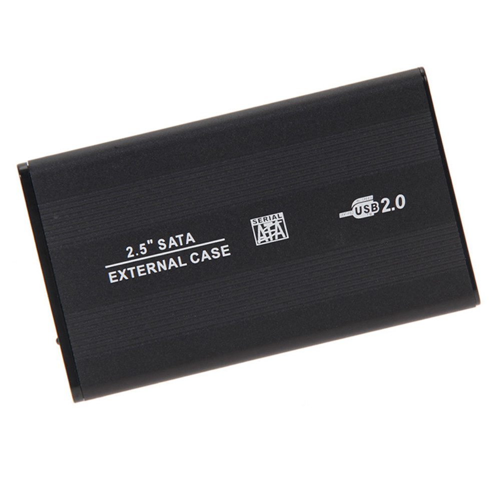 Bolwins Festplatten-Gehäuse I49 2,5" USB 2.0 SATA Festplatte Extern Gehäuse HDD Festplatte Gehäuse, (Externes 2,5" HDD/SSD-Gehäuse Set, 4 St., Aluminium-Festplattengehäuse inkl. USB-2.0-Kabel), Werkzeugarmer Einbau, Plug & Play