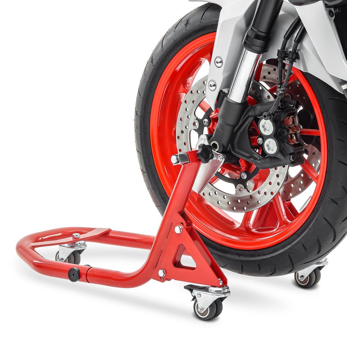 ConStands Motorradheber Montageständer vorne Rangierhilfe Motorradständer # XB2 rot