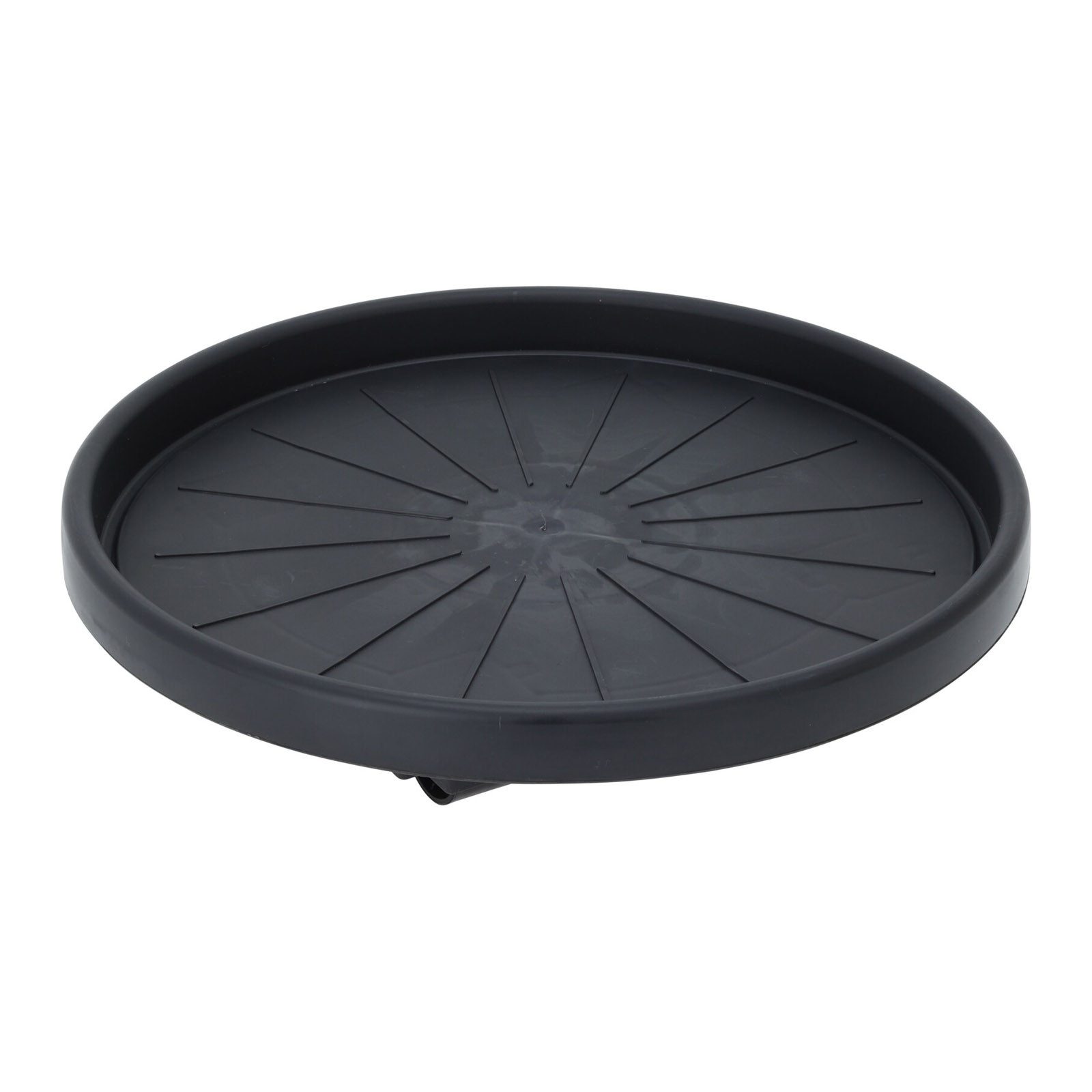 HAC24 Pflanzenroller Blumenroller Rund Ø 35 cm Anthrazit mit 4 Rollen Blume günstig online kaufen