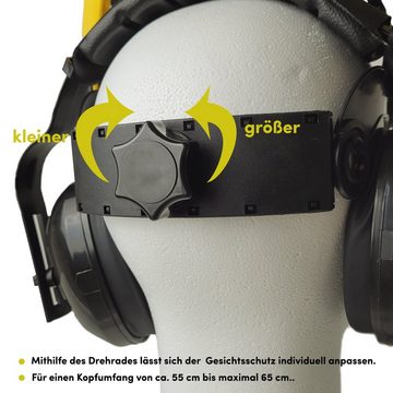 TRUTZHOLM Framepool Gesichtsschutz für Freischneider Augenschutz Gehörschutz Visier Garten