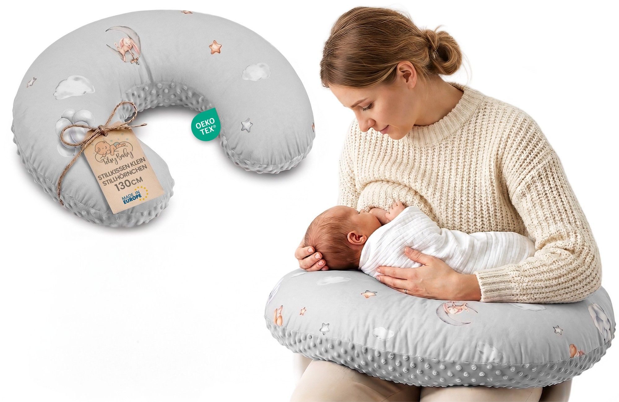 Totsy Baby Stillkissen klein Mond Minky Nursing Stillhörnchen Kissen Nursing Pillow