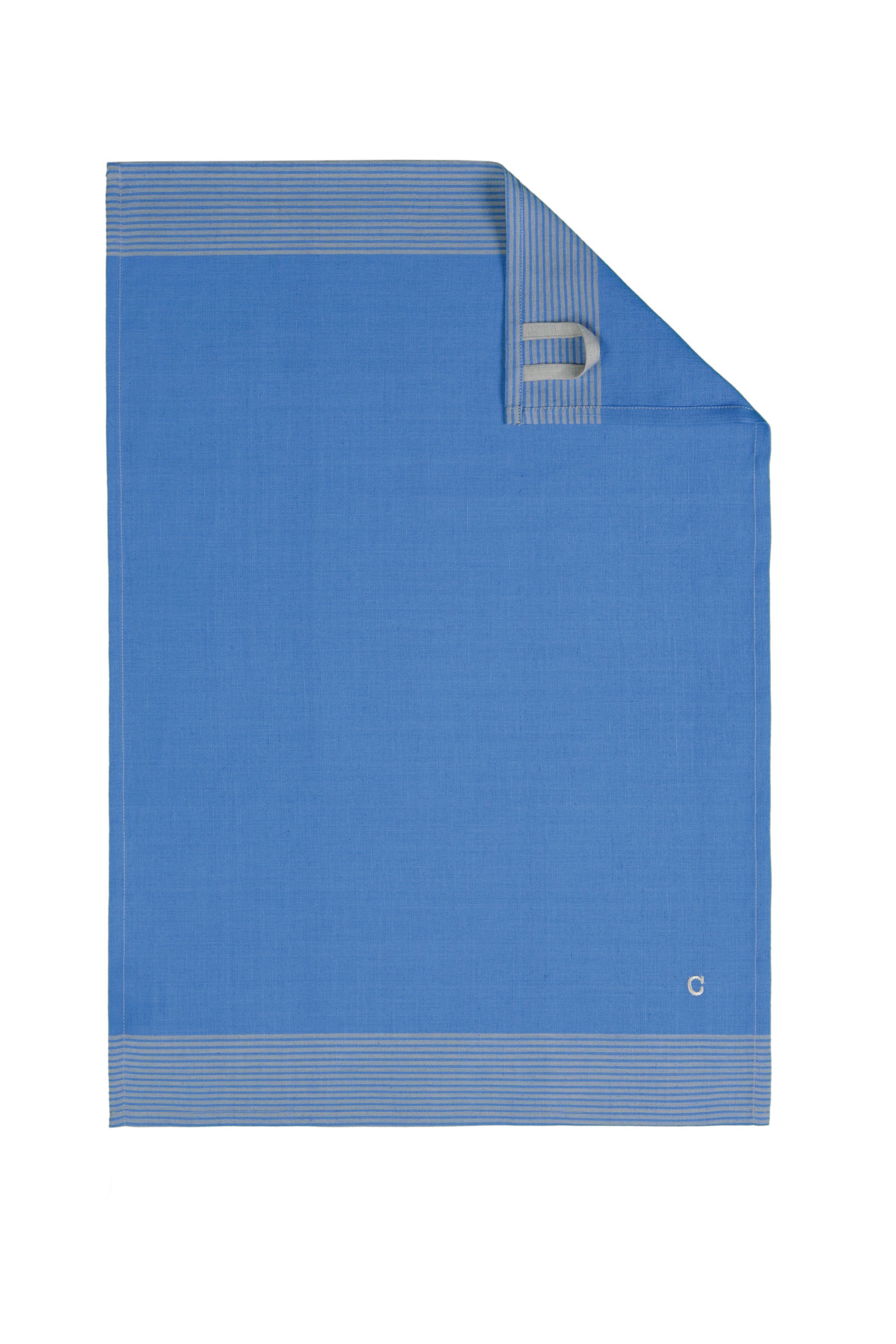 Cawö Geschirrtuch, (stylisch, 1-tlg), Baumwolle 17 blau