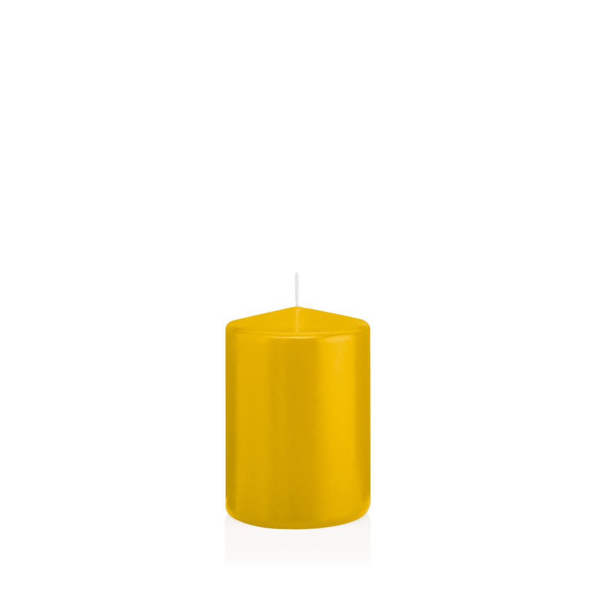 Wiedemann Kerzen Stumpenkerze Stumpenkerzen Dotter Gelb Ø 68 x 100 mm, 12 Stück