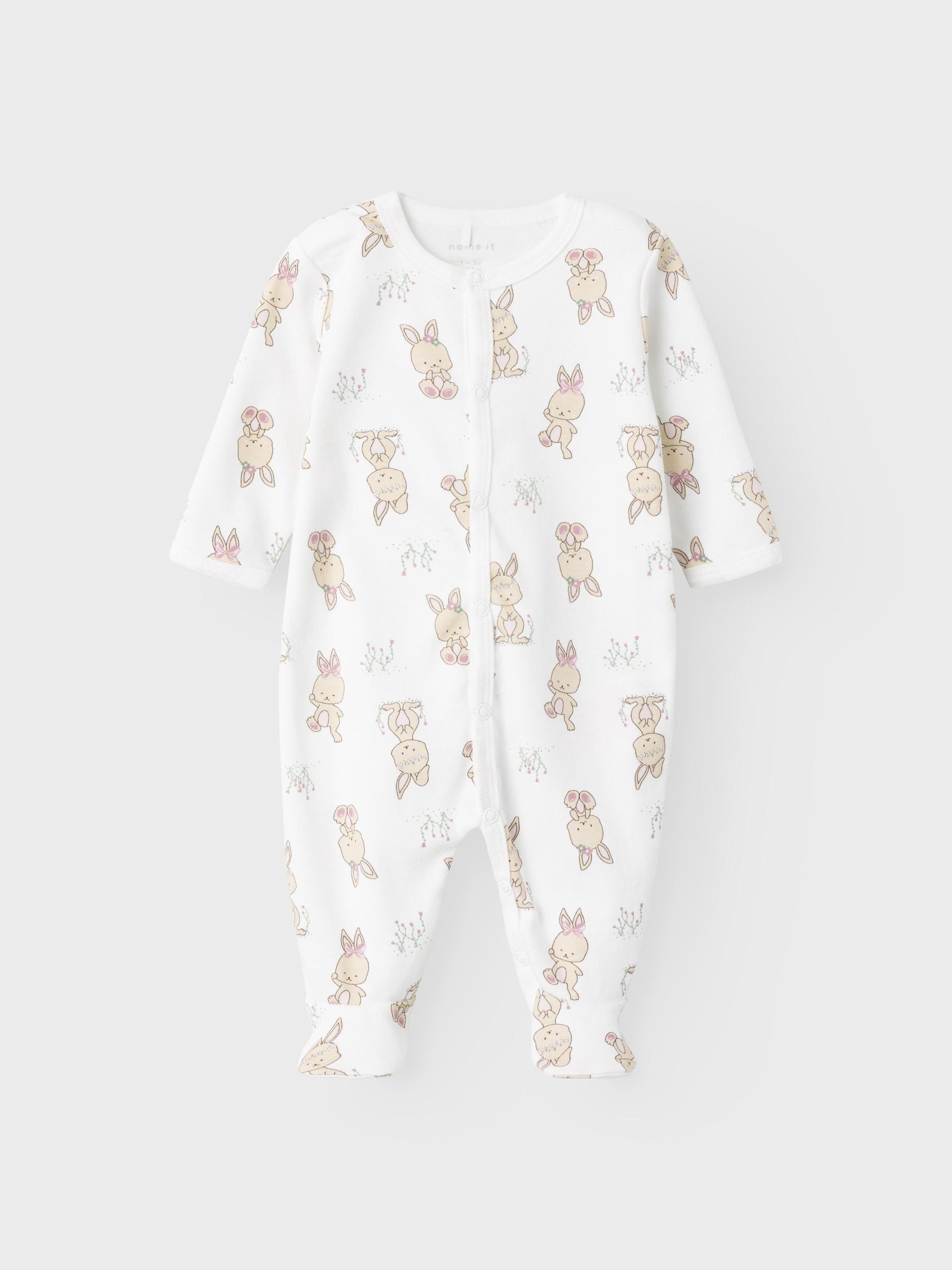 Name It Strampler Mädchen Strampler kleiner Hase zum knöpfen (1-tlg)
