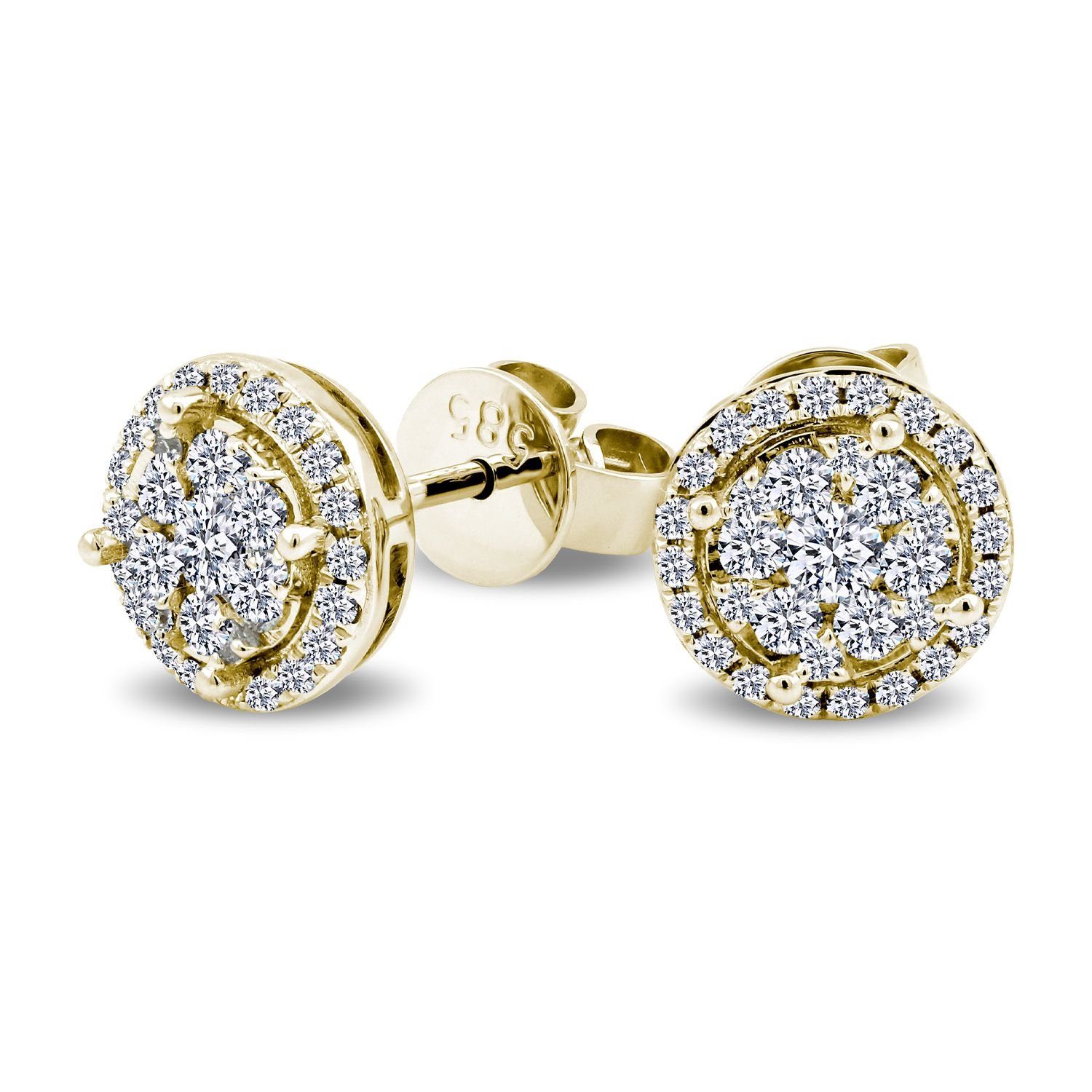 Adam & Eve Paar Ohrstecker AEO06 • 585/- Gold • 0,43ct. Brillanten (inkl. Schmuckbox)