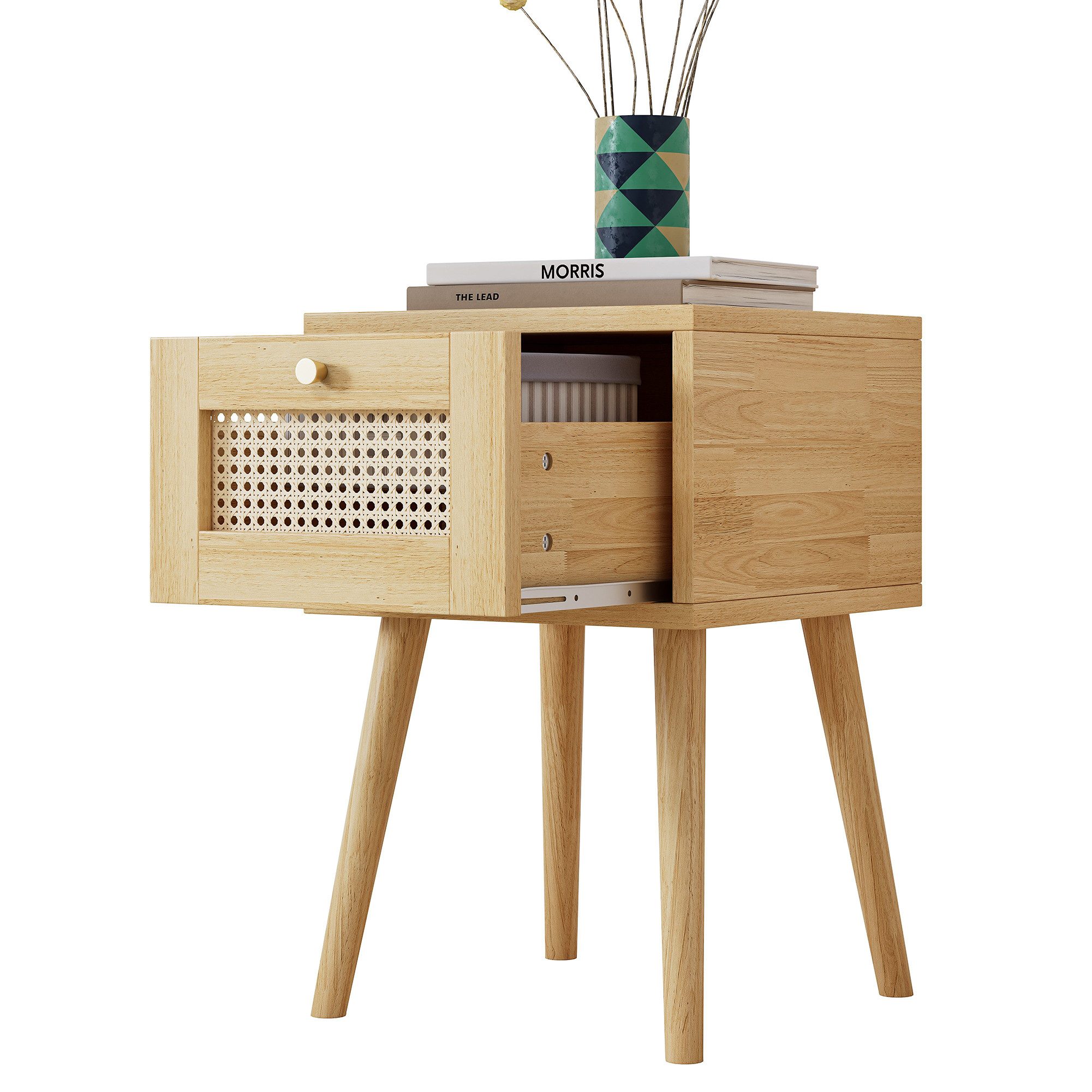 Fine Life Pro Nachtschrank Rattan-Schubladen-Nachttisch mit günstig online kaufen