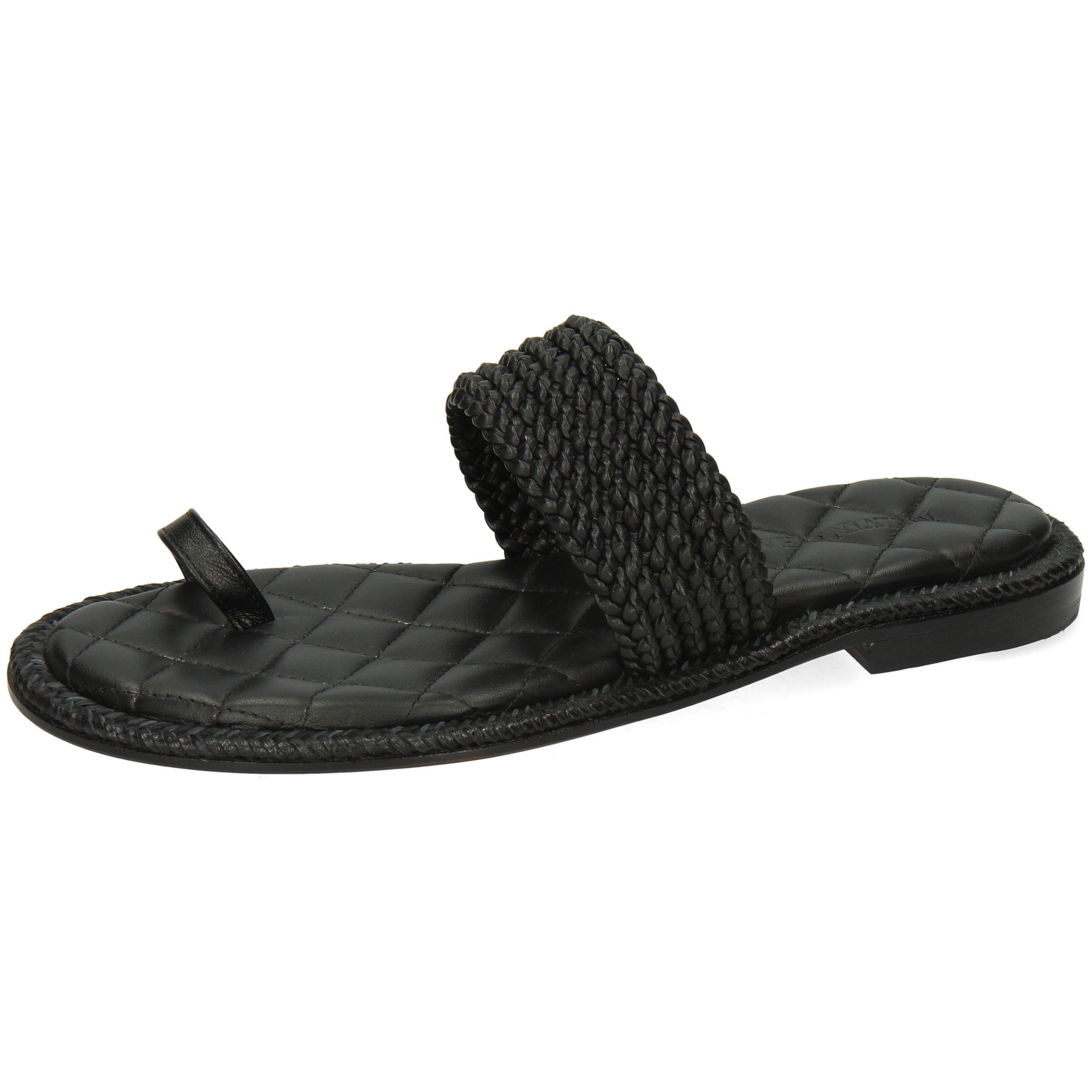 Melvin & Hamilton Sandra 47 Leder-Geflochtene Schuhe für Damen Pantolette Flache Absätze, Echtes Leder, Von Hand geflochten