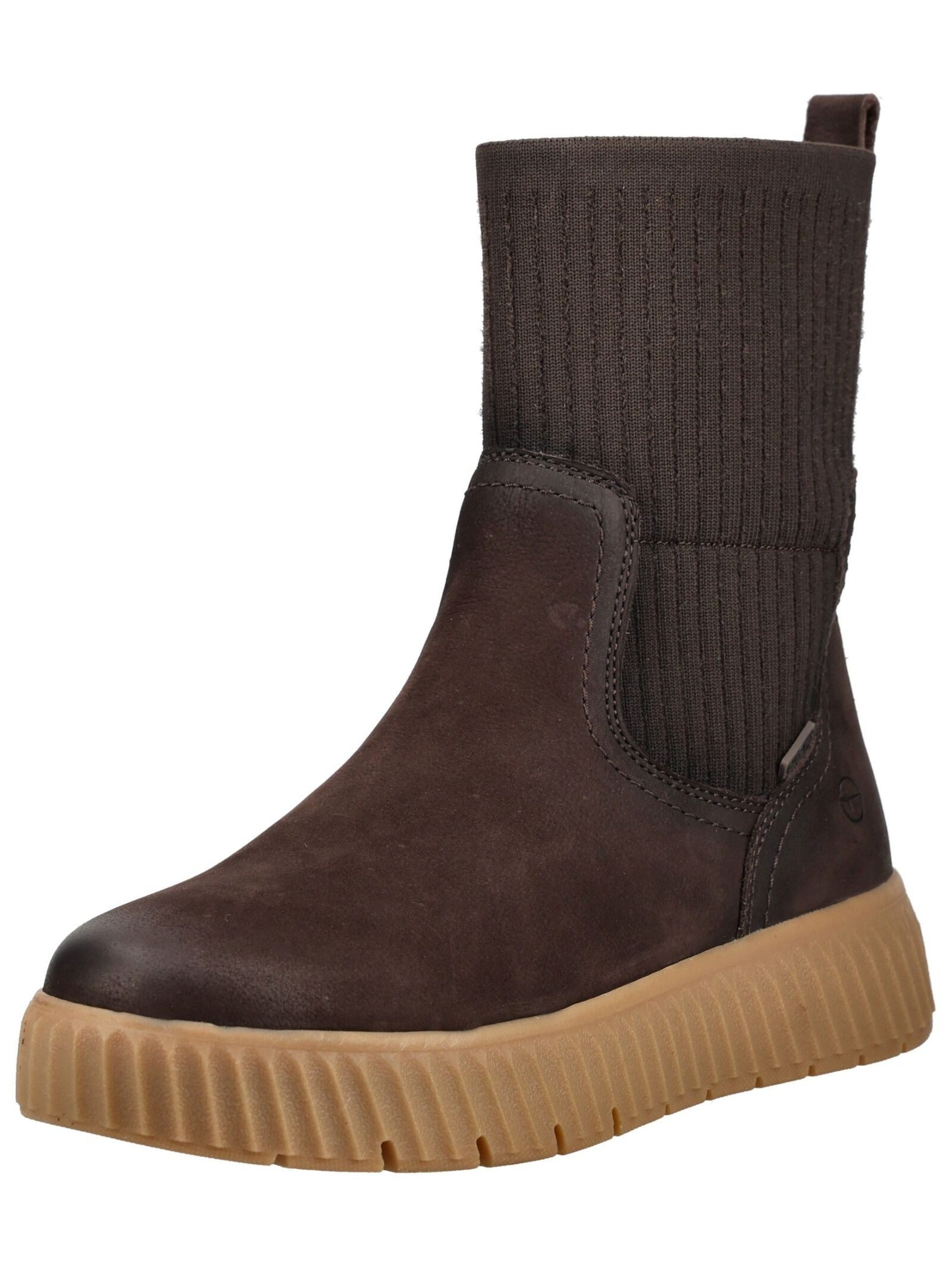 Tamaris Stiefel Leder/Textil . Plateaustiefel