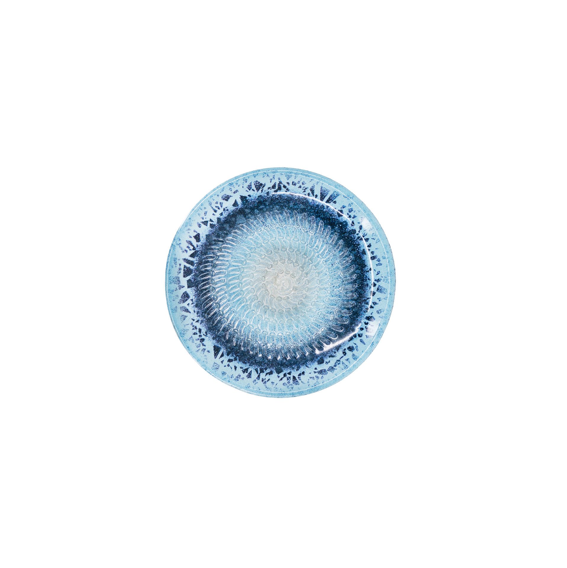 Kaladia Multireibe Reibeteller in Blau mit Muster - zum Zerkleinern von Zutaten, Keramik, handbemalte Küchenreibe aus Keramik - Made in Spain
