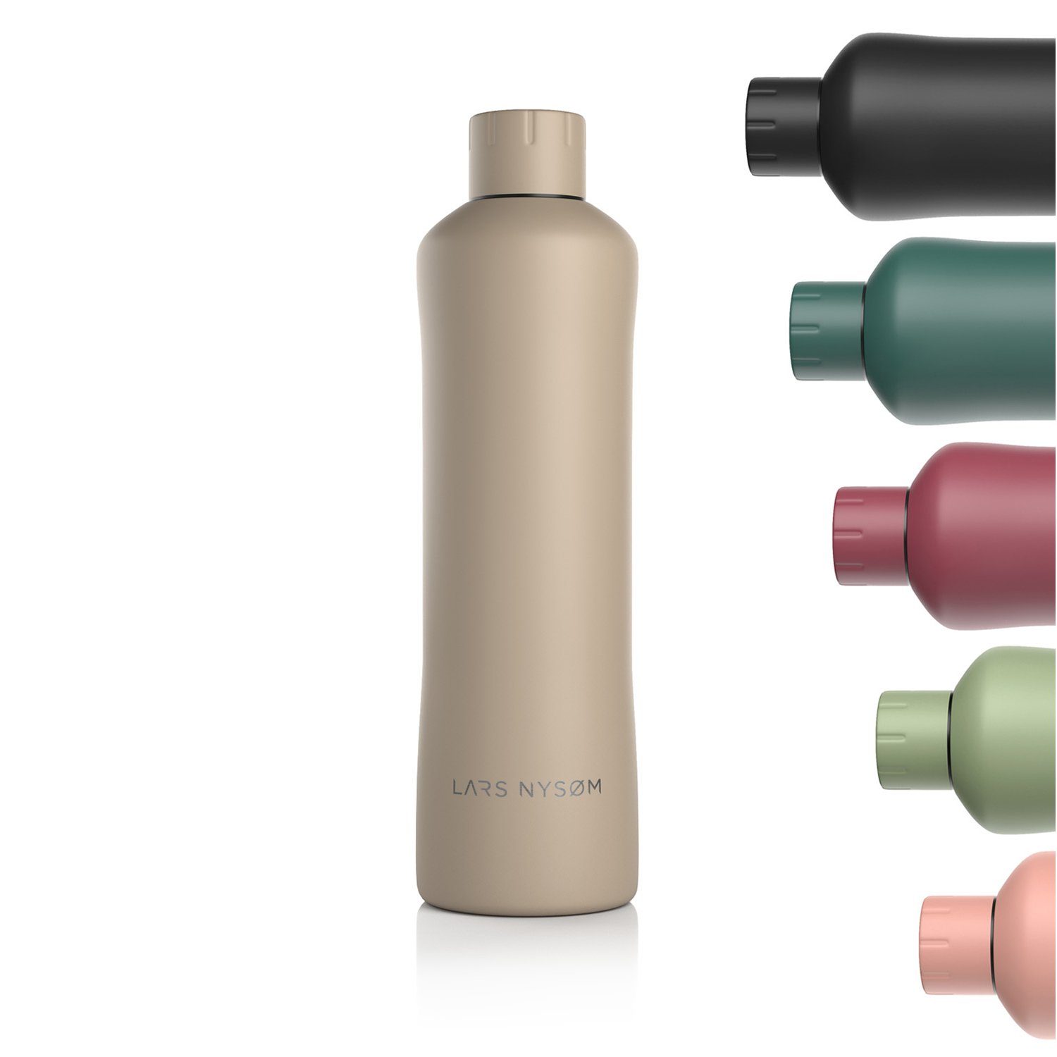 Bølge, geeignet BPA-Freie NYSØM Thermosflasche LARS Isolierflasche Greige Kohlensäure