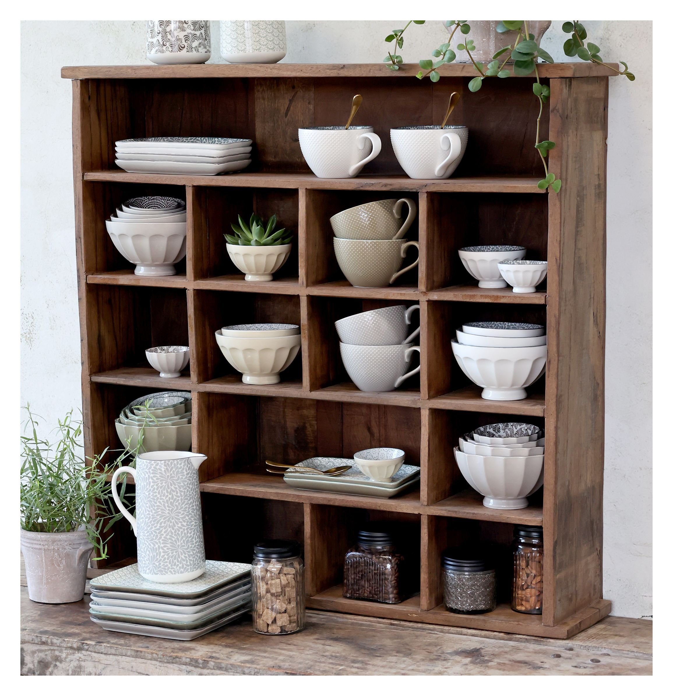 Chic Antique Wandregal Wandregal Regal Holzregal Holz H 85cm x L 88cm Chic Antique 41066200