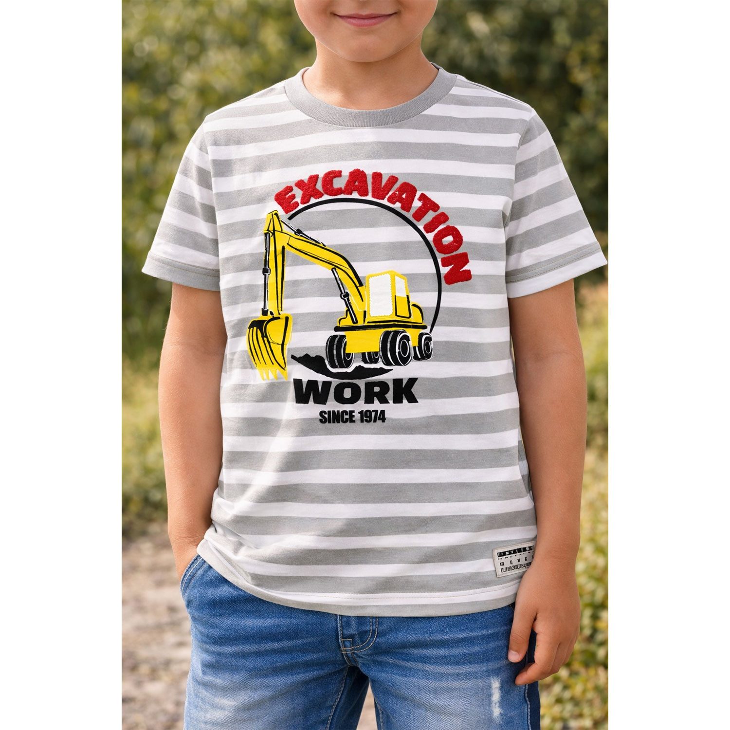 BONDI T-Shirt BONDI Jungen T-Shirt 'Bagger' 33181, Stone stripe