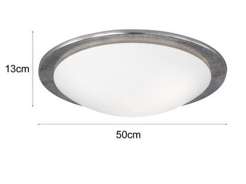 meineWunschleuchte LED Deckenleuchte, LED wechselbar, Warmweiß, Exklusive Designer Lampe dimmbar Ø 50cm groß, Lampenschirm Opal-Glas