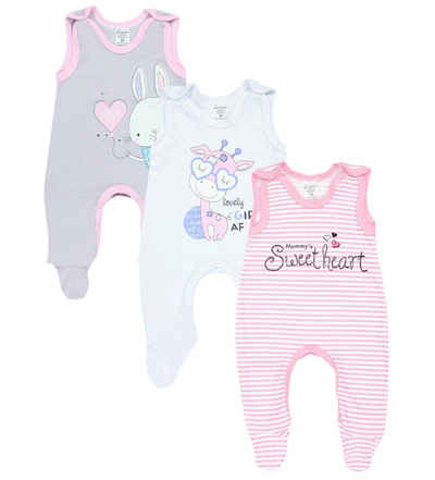 TupTam Strampler TupTam Baby Mädchen Strampler mit Aufdruck Spruch 3er Pack