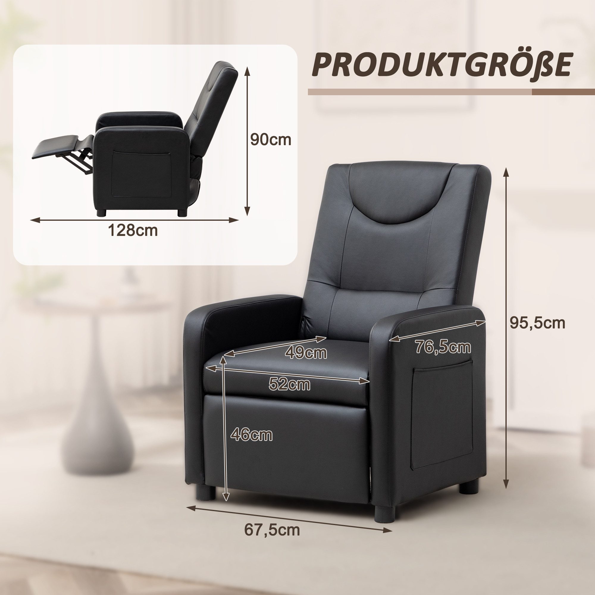 Thanaddo Sessel Relaxsessel,TV-Sessel mit Liegefunktion,Massagesessel, Fußs günstig online kaufen