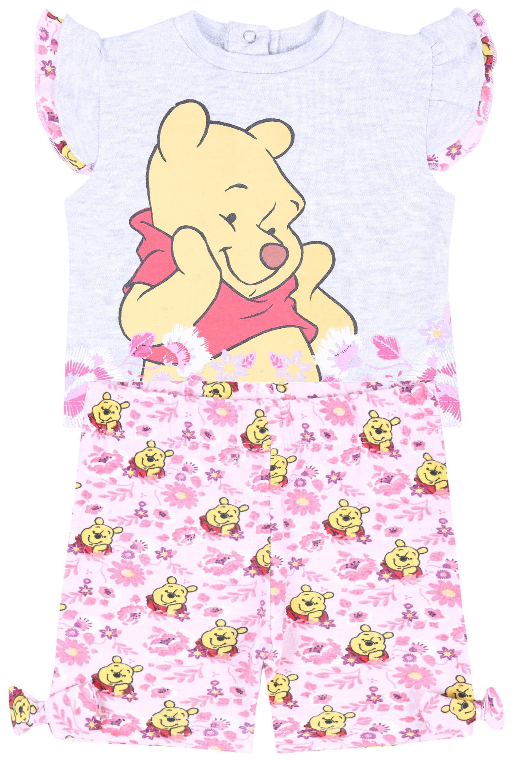 T-Shirt & Shorts Grau-Rosa Set von Winnie the Pooh DISNEY 12 Monate