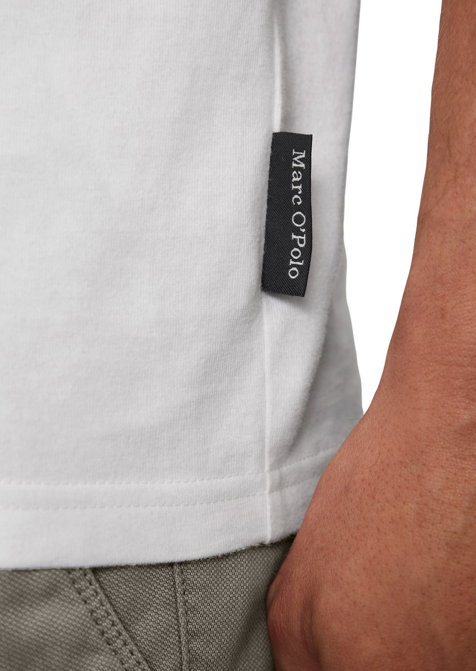 Marc O'Polo T-Shirt aus hochwertiger Baumwolle weiß