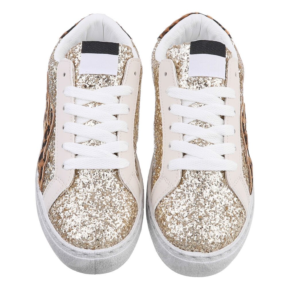Ital-Design Damen Low-Top Freizeit Sneaker (88930558) Flach Sneakers Low in Gold – Bild 4 von 5