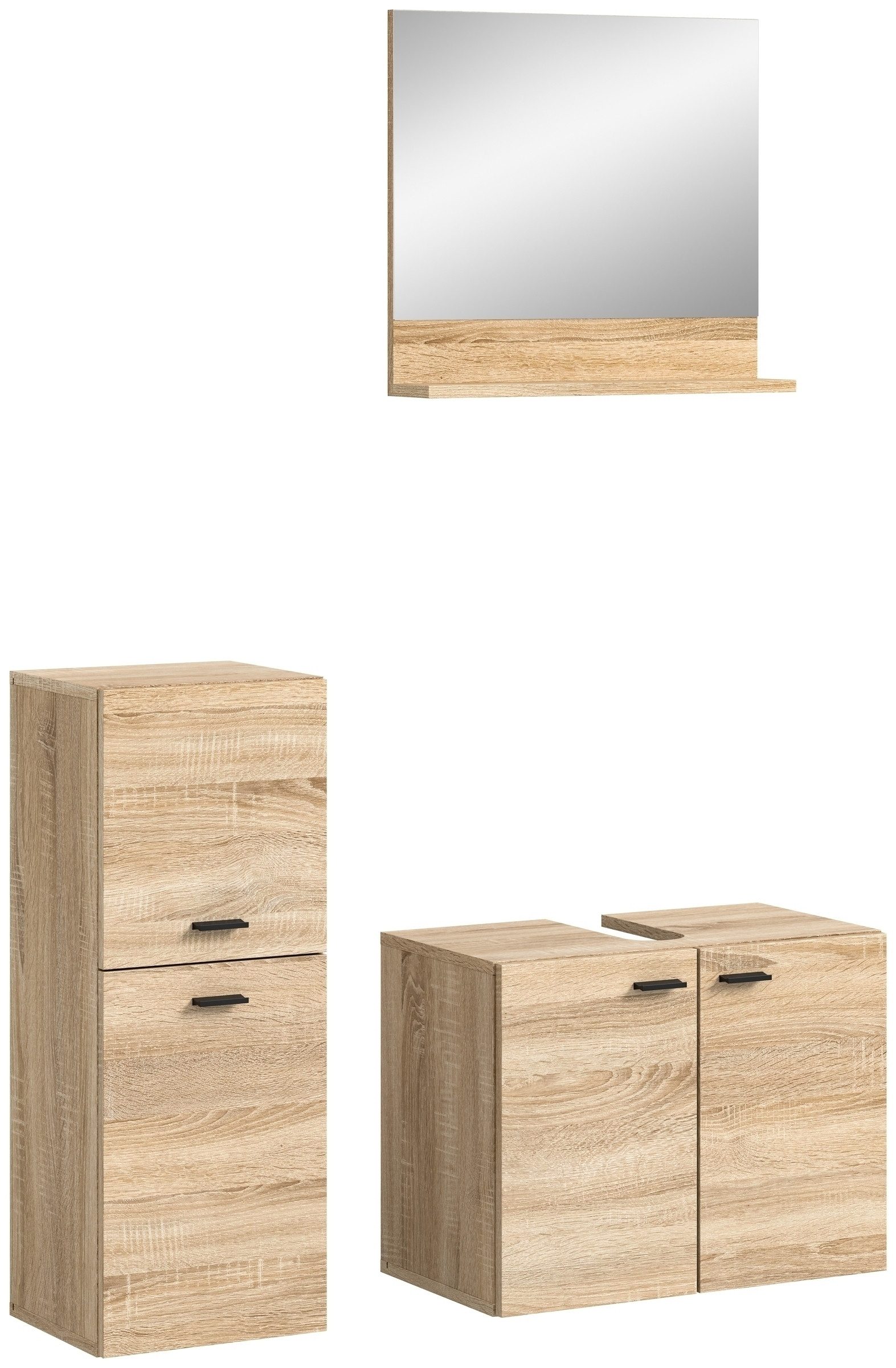 xonox.home Badezimmer-Set in Eiche Sonoma - 102x186x33cm (BxHxT)