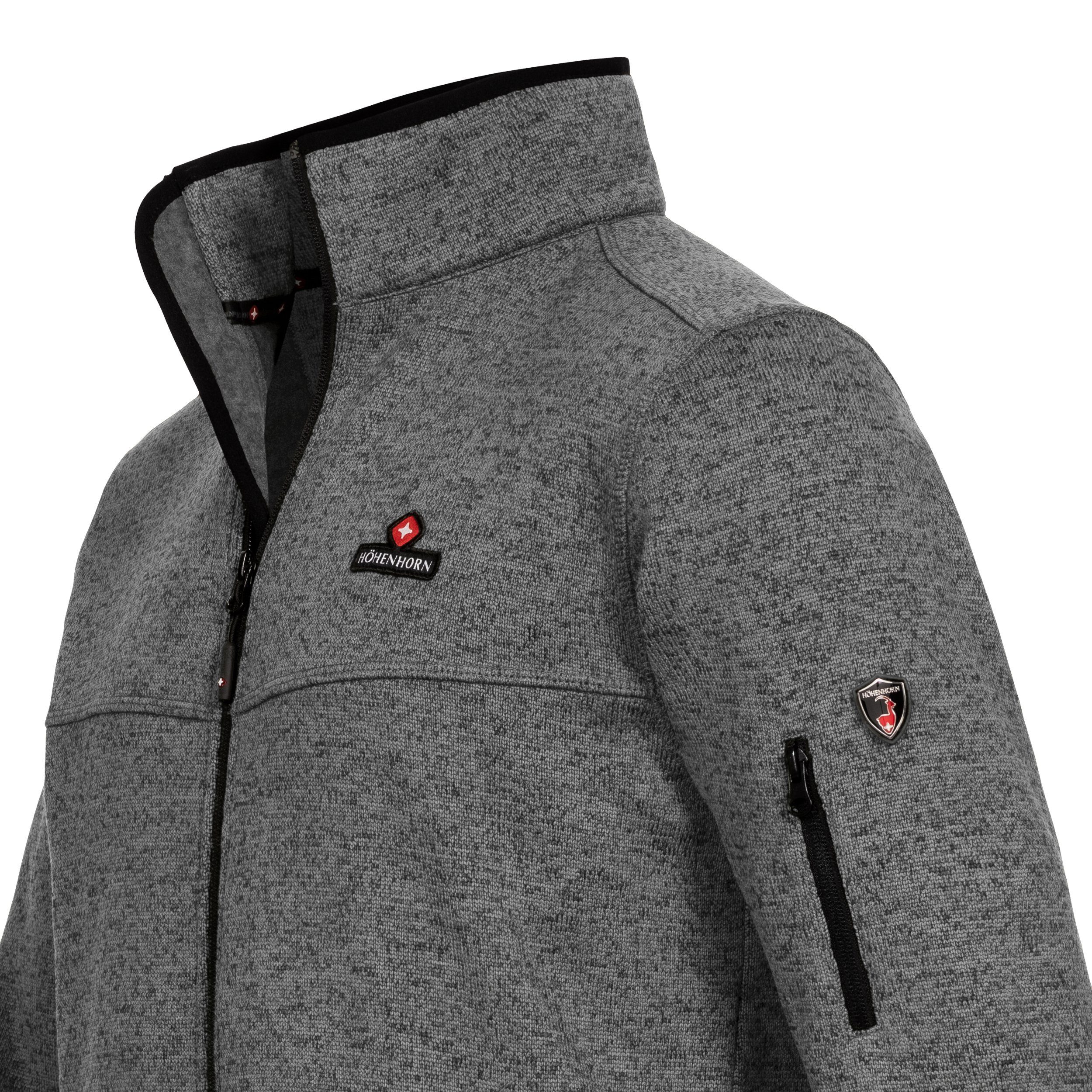 Höhenhorn Strickfleecejacke Herren Jacke Fleece für Männer Strickfleece Outdoor Sweatshirt auch in Großen Größen verfügbar, angenehm weiche Innenseite