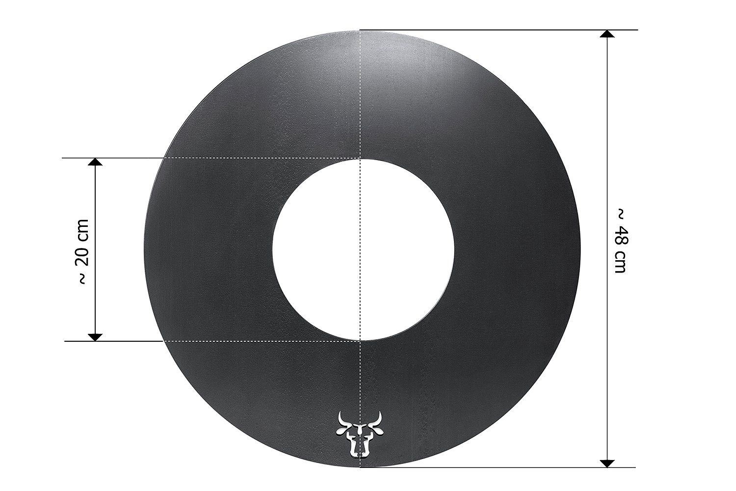 für tuning-art 48cm Plancha Grillring Grillplatte GR01-48 Feuerplatte Kugelgrill BBQ-Platte
