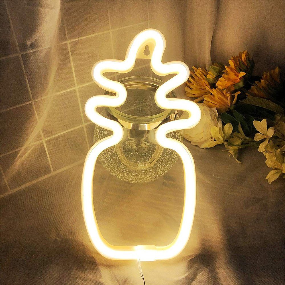 Rosnek LED Dekolicht Batterie/ USB, für Schlafzimmer Kinderzimmer Weihnachten Deko, LED NeonLichter, Hochzeit, Party Wand Deko, Musiknote