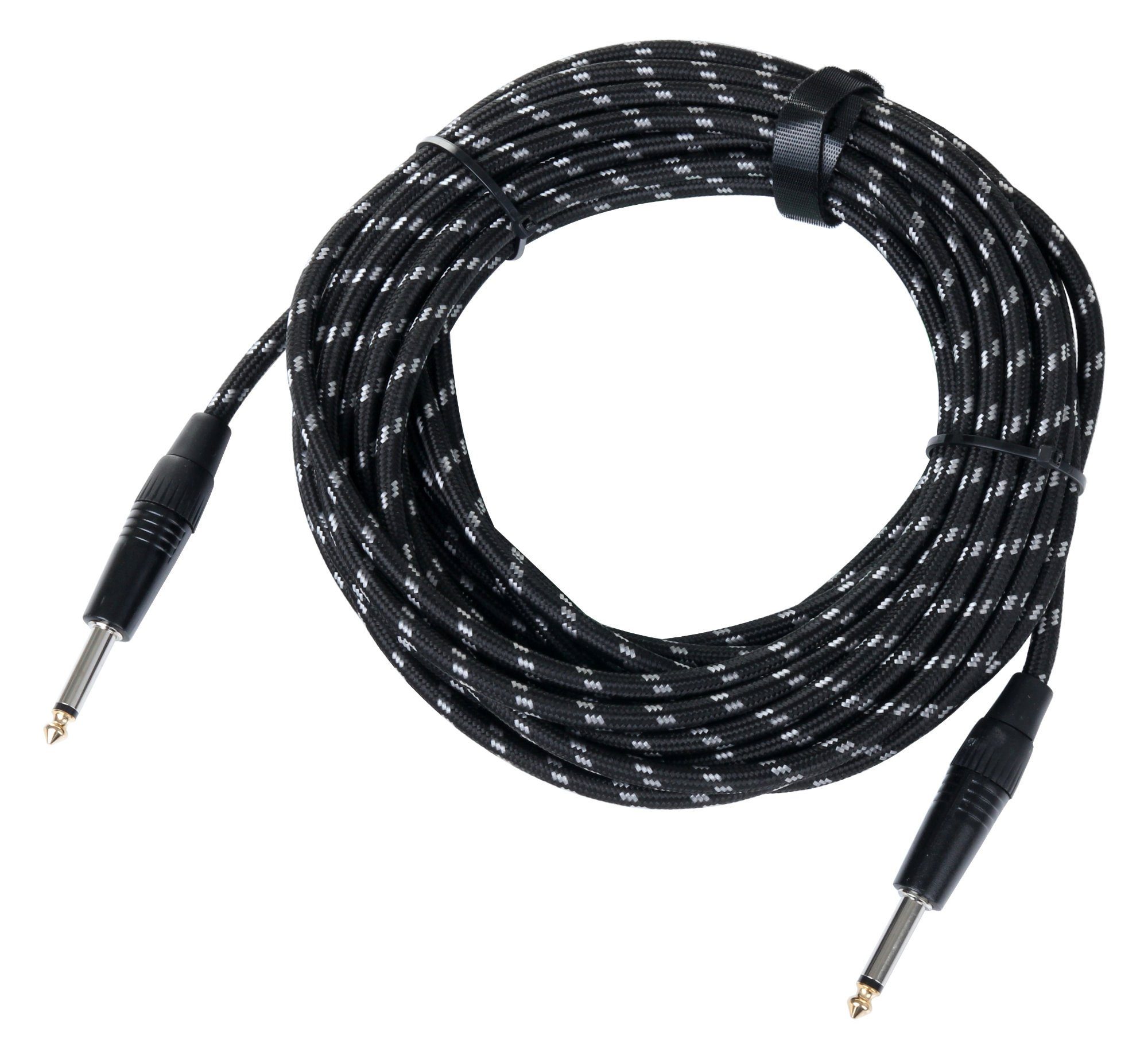 INST-10T Gitarrenkabel mit Textilmantel 10 m Instrumentenkabel