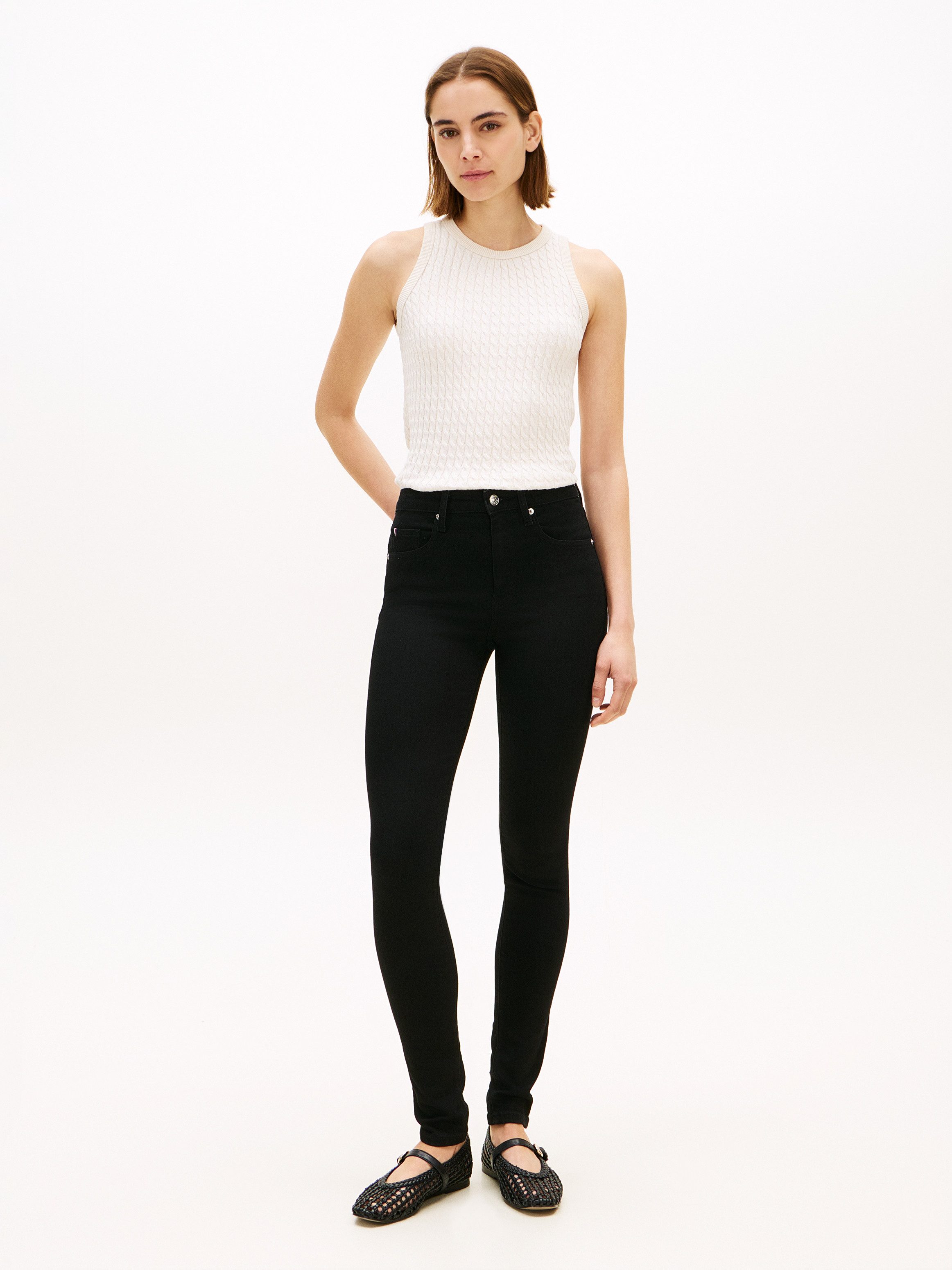 Tommy Hilfiger Skinny-fit-Jeans DNM BLACK COMO SKINNY RW