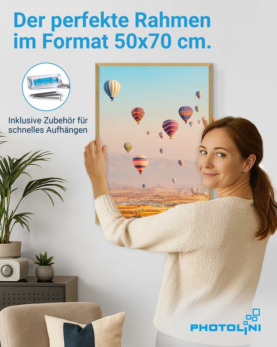 PHOTOLINI Bilderrahmen 3er Set, stabiles MDF-Holz, mit Acrylglas, extra Zub günstig online kaufen